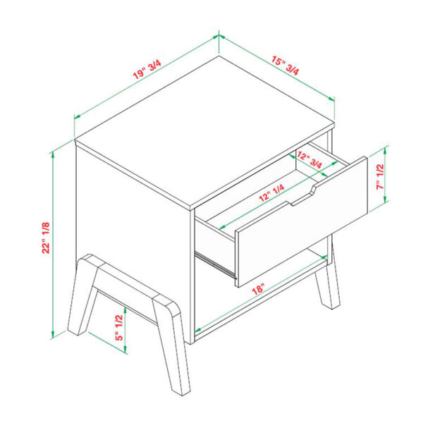 1537 - Drawer Nightstand